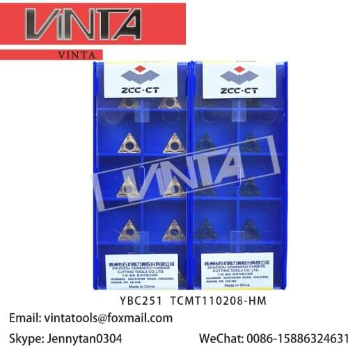 Free shipping high quality 10pcs/lots YBD152 YBC251 YBC152 TCMT110208-HM cnc carbide turning inserts