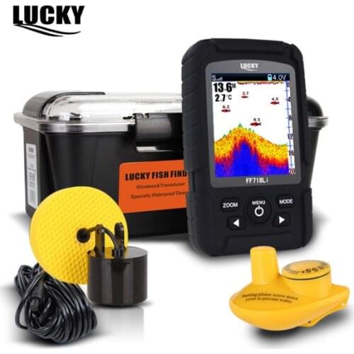 LUCKY wireless fishfinder FF718LiC deeper finder Sonar Transducer 2-in-1 Wired & Wireless Sensor Portable Waterproof Fish Finder