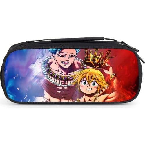 Anime Seven Deadly Sins Pencil Case Boy Girl Nanatsu No Taizai Meliodas Pencil Storage Bag School Supplies Children Pencil Pouch