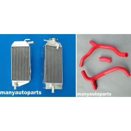 FOR Honda CRF450R CRF 450 R 2009-2012 2010 aluminum alloy radiator & RED silicone hose