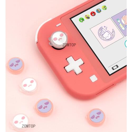 For Nintendo Switch Lite NS Controller Cover Animal Crossing Fruit Cherry Pear Orange Thumb Stick Grip Cap Joystick Cover