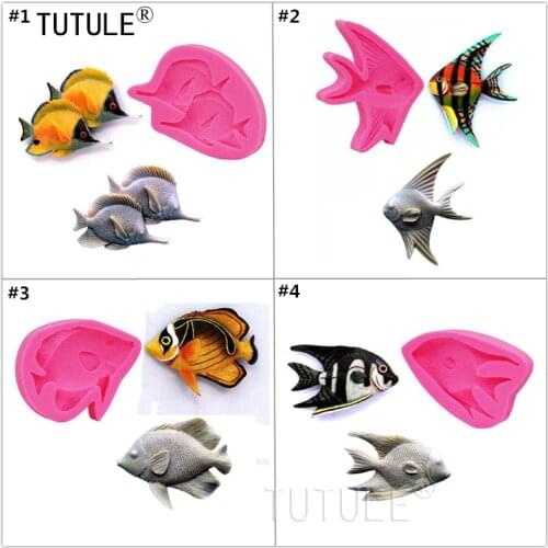 Gold fish mould,Silicone Fish Mold,polymer clay mold,Sea flexible resin mold,Food-grade chocolate candy mold,Animal fish mould