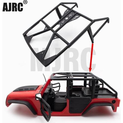Applicable to 1/10 simulation climbing car JEEP 313mm wheel hard shell Wrangler roll cage Car shell protection frame SCX10 II