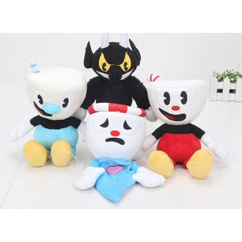 Hot Game Cuphead Plush Toy Mugman the Devil Legendary Chalice King Dice plush Stuffed toys doll Cuphead keyrings pendant 15-28cm