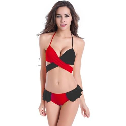 New Small Flounce Beachwear Underwire Cup Long Back Bandages Lady Swimsuit Most Popular New Sexy Womens Bikini Swimwear 03