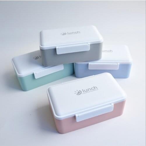 ONEUP Lunch box Double Layer Eco-Friendly Bento Box Portable Food Storage Container With Compartments Food box Microwavable