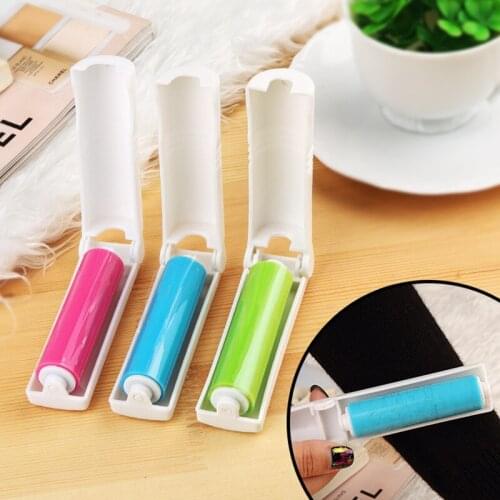 3-Color Sticky Hair Remover Roller Brush Carpet Pet Clothes Furniture Fur Cleaning Device Reusable Manual Home Dust Cleaner Tool