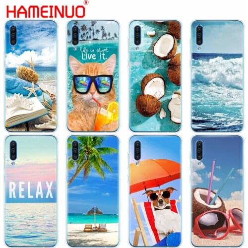 Silicon phone cover case for Samsung Galaxy S10 E PLUS A10 A20 A30 A40 A50 A70 A10E A20E M20case bumper summer beach wave sea