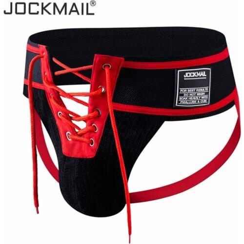 Jockmail Sexy Thong Men Jockstrap Underwear Lacing Camouflage Green,3.15" Waistband string homme tanga Slip Gay Men Underwear