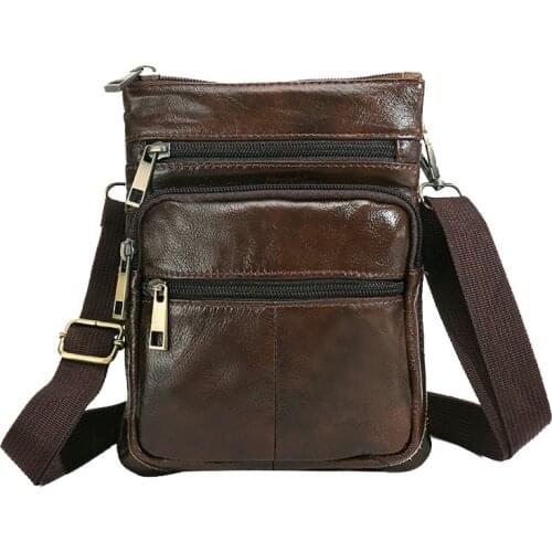 FONMOR Genuine Leather Men Messenger Bag Business Mens Shoulder Bag Small Handbag Men Male Phone Crossbody Bags Purse Handbags