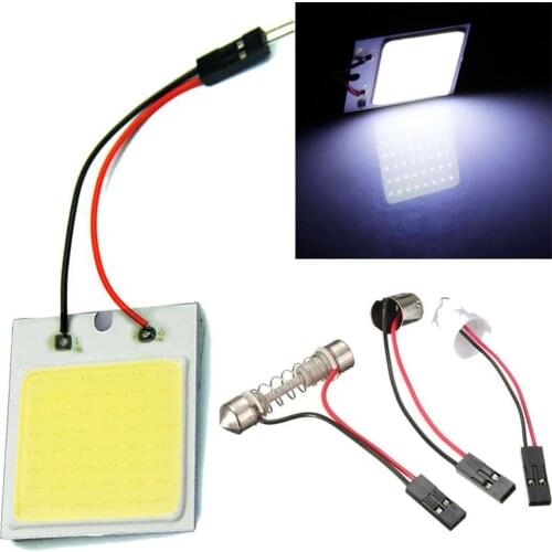 Universal Interior White 48 SMD COB LED 4W 12V Car Panel Light Dome Lamp Bulb