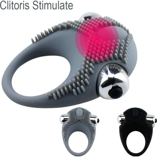 Bullet Vibrator Penis Vibrating Ring Delay Ejaculation Adult Sex Toys for Men Male Clitoris Massager Cock Silicone Rings Clit