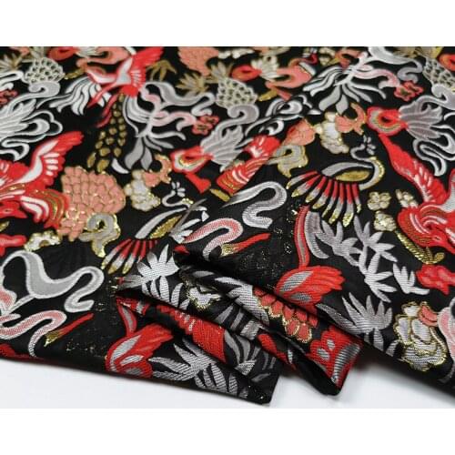 Chinese style flying phoenix yarn-dyed jacquard cheongsam fabric dress sub-dress brocade Hanfu fabric high-end