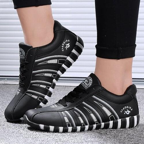 Womens sneakers Sports shoes woman Fashion Striped Lace up Running Casual shoes women Trainers Comfortable Size 41 Sturdy Sole