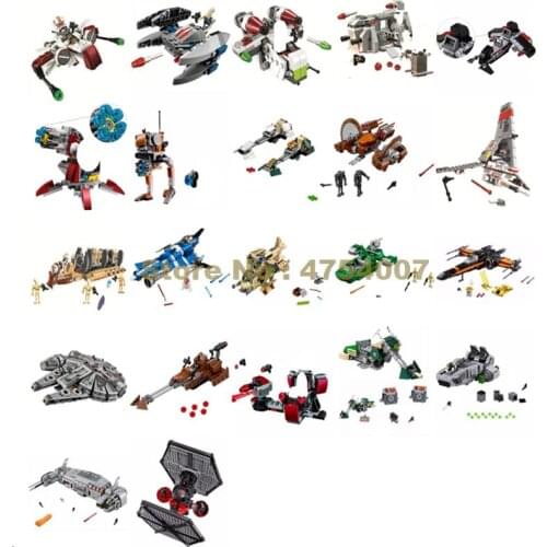 Star Plan Fighter Spaceship Robot Battleplane Imperial Troop Transport Rebel Speeder Bike Droid Plane Gunship Toy