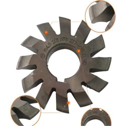 1PCS M0.5 M0.75 M1 M1.25 M1.5 M2 M2.5 M3 M4 M5-M10 Modulus PA20 degrees NO.1-NO.8 HSS Gear Milling cutter Gear cutting tools