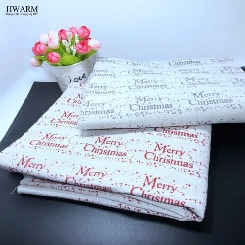 1yard merry christmas linen lace fabric ribbon table runner red and silver clothing sewing trim accessories Housewear Furnishing