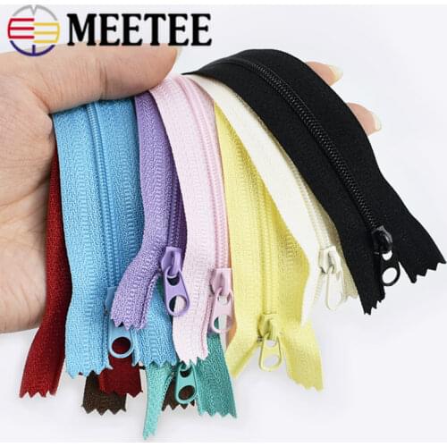 10/30pc Meetee 3# 20cm Nylon Zippers Colse End Coil Zip Tailor DIY Handmade Accessories Sewing Craft Bags Garment Material A4-12