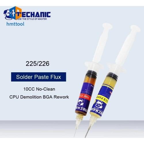 10CC MECHANIC 225/226 Paste/Liquid NO-Clean Solder Flux For IPhone Computer Motherboard SMD PGA BGA PCB Repair Tools
