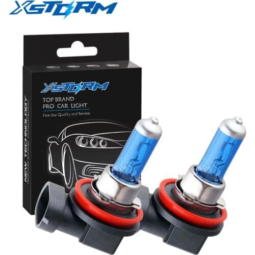 2pcs H11 55W 12V Super Bright Halogen Bulb Car Headlight Lamp Fog Lights High Power Auto Light Bulbs 5000K White