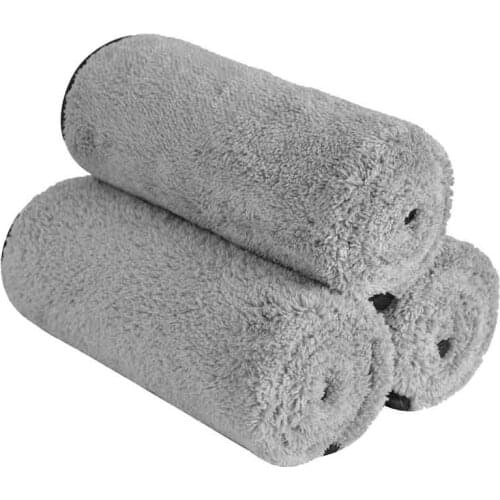 380gsm Super Absorbent Plush Thick Car Wash Microfiber Towel Car Cleaning Detailing Towel Care Cloth 16"x24" 40cmX60cm 3 Pack