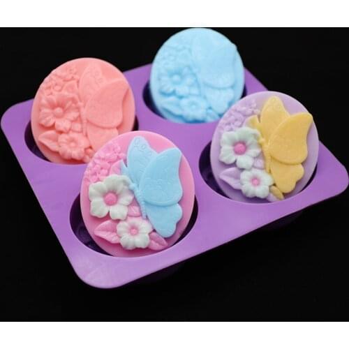 3D Butterfly Silicone Soap Mold Animal DIY Handmade Soap Making Mould Rectangle Soap Forms