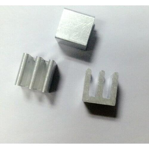 Free Ship 100pcs/lot IC SMD aluminum fin heat sink 10*10*10MM small square E type motherboard graphics chips MOS tube radiator