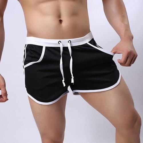 Quick Dry Mens Casual Shorts Joggers Summer Short Pants With Pocket Straps Patchwork Beach Sports Sweatpants Gym Fitness Shorts