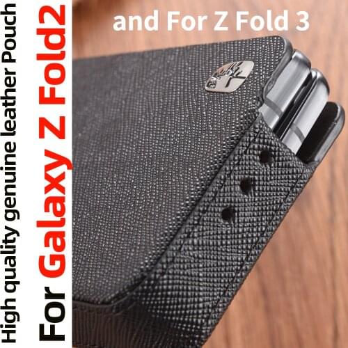 Pouch for Galaxy Z Fold2 5G Case Flip Cover Genuine Leather Case for Galaxy Z Fold 2 5G Case Pouch Bag Covers Coque Fundas