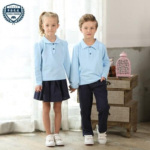 Kids School Uniform Childrens School Clothing Boy Kindergarten Uniform Girls' British Style Leisure Suit 2pcs D-0506