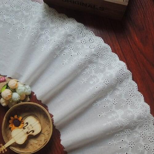 Pure cotton lace lace accessories, cotton, rice, white, decorative skirt, DIY curtain material, wide 19cm