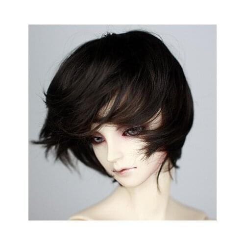 1/3 1/4 size BJD.MDD doll with wig imitation mohair natural brown black micro-curly short doll accessories