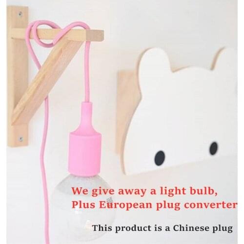 Nordic Home Baby Room Night Light Background Wall Decorative Hanging Light Christmas Party Decor Kids Room With Bulb(Plastic)
