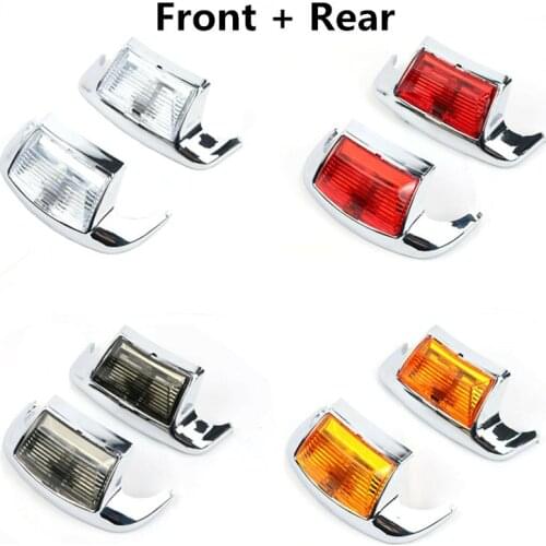 2pcs Front & Rear Fender Tip Light Lamp For Harley FLHT FLT FLHS FLHR 1980-2013 / FLSTC 1986-2008 / FLSTN 1993-1996