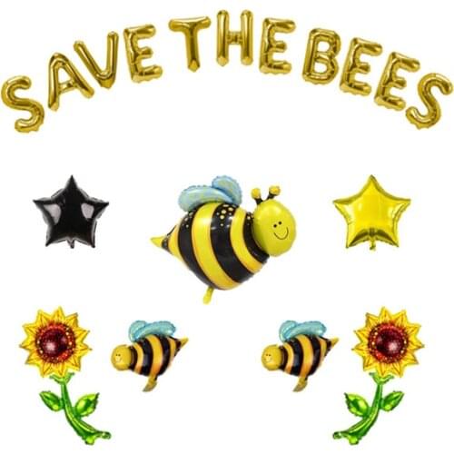 Bee Party Decorations Bee Party Supplies With Save The Bees Banner Mylar Foil Balloon For Baby Shower Birthday Party Decor