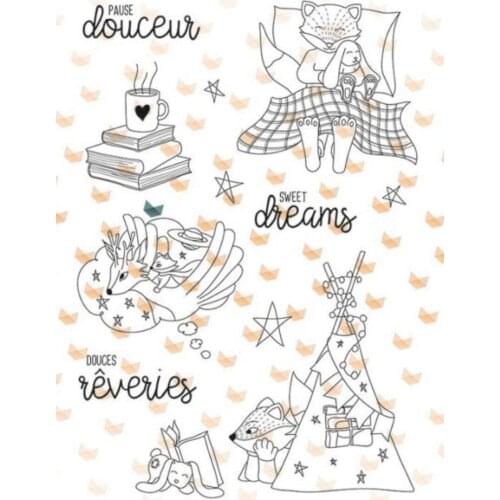 French Words Transparent Clear Silicone Stamp/Seal for DIY scrapbooking/photo album Decorative clear stamp sheets B0295