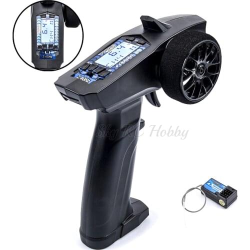 P32 Turbo Racing 91803G-C 2.4G 4CH VT System LCD Display Radio Transmitter Remote Controller for RC Car Boat with Receiver RX41