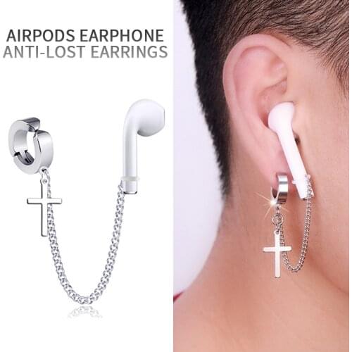 Earphone Anti Lost Strap Earring For For AirPods 2 3 Pro TWS Anti Lost Strap Stainless Steel Earring For Bluetooth Earphones
