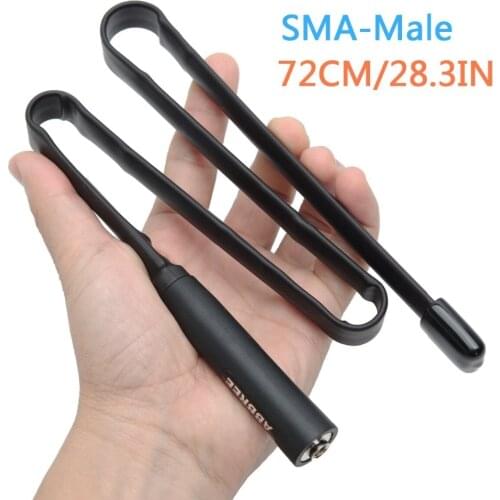 72CM Foldable CS Tactical Antenna SMA-Male Dual Band VHF UHF 144/430Mhz for Yaesu TYT MD-380 Wouxun KG-UV8D 9D Plus Walkie Talki