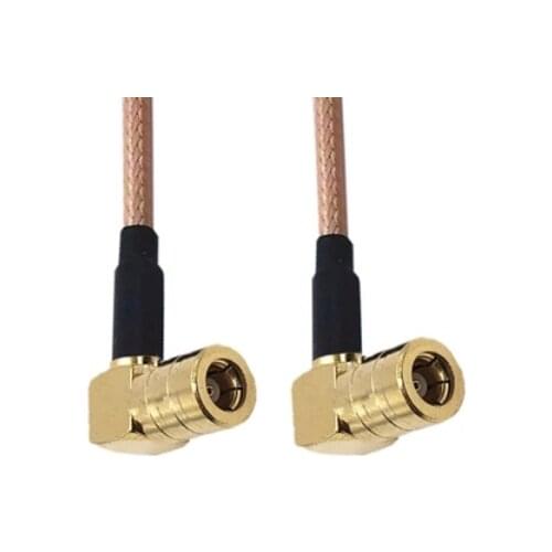 SMB Female to SMB Female Right Angle Connector Pigtail Jumper RG316 Cable 50 ohm