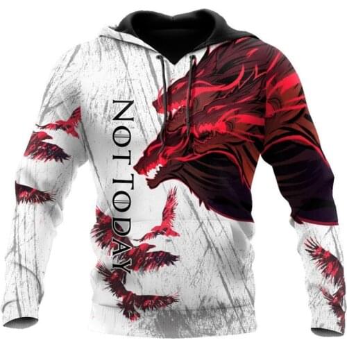 New pattern Bloody wolf and Eagle 3D full printed hoodie unisex autumn casual zipper hoodie streetwear sweatshirt