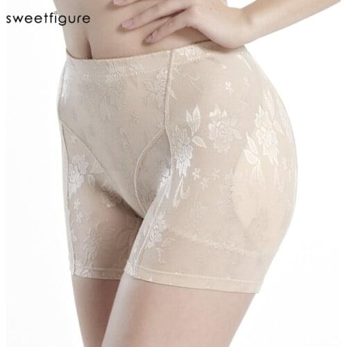 Embroidery Floral Padded Panties Butt Lifter Body Shapers Women Underwear Body Shaper Butt Hip Enhancer Sexy Panties