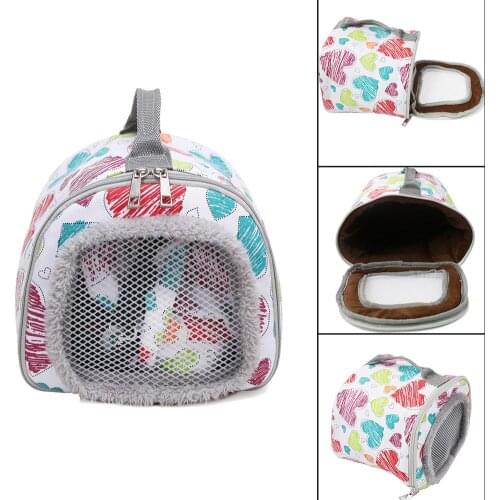 Pet Carrier Convenient Hamster Rabbit Chinchilla Hedgehog Dutch Pig Case Handbag Small Pet Breathable Warm Travel Carrying Bag