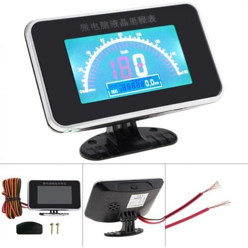 12V Universal Car LCD Digital Anti-shake Speedometer for Car / Motorcyc