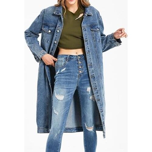 Womens Denim Jacket Spring Autumn Oversized Outwear Female Loose Long Sleeve Streetwear Plus Size Casual Korean Coats Aesthetic