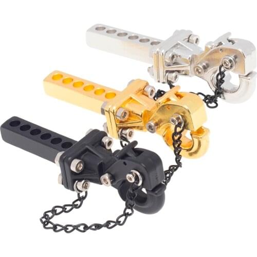 1pcs Metal Simulation Trailer Winch Hook RC Upgrade Parts Gold/Silver/Black for SCX10 1/10 RC Car Accessories