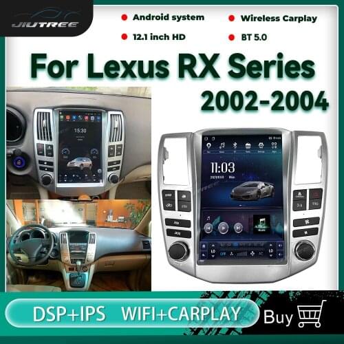 128G 12.1 inch Android 10 Car Radio For Lexus RX300 RX330 RX350 RX400 RX450 2002-2004 Car GPS Navigation Multimedia Player