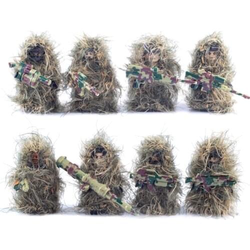 2PCS Military Building Blocks Camouflage Soldier Figures Accessoires Army Swat Jungle Snowfield Ghillie Suit MOC Children Toys