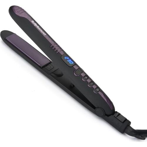 2 IN 1 Professional Hair Straightener Ceramic Plate LCD Display Flat Iron De Cabello Planchas Hair Curler Iron Styling Tools