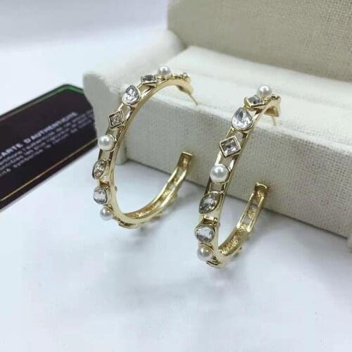 2020 Hot Brand New Jewelry Gold Color Earrings Design Wedding Party Silver Earrings